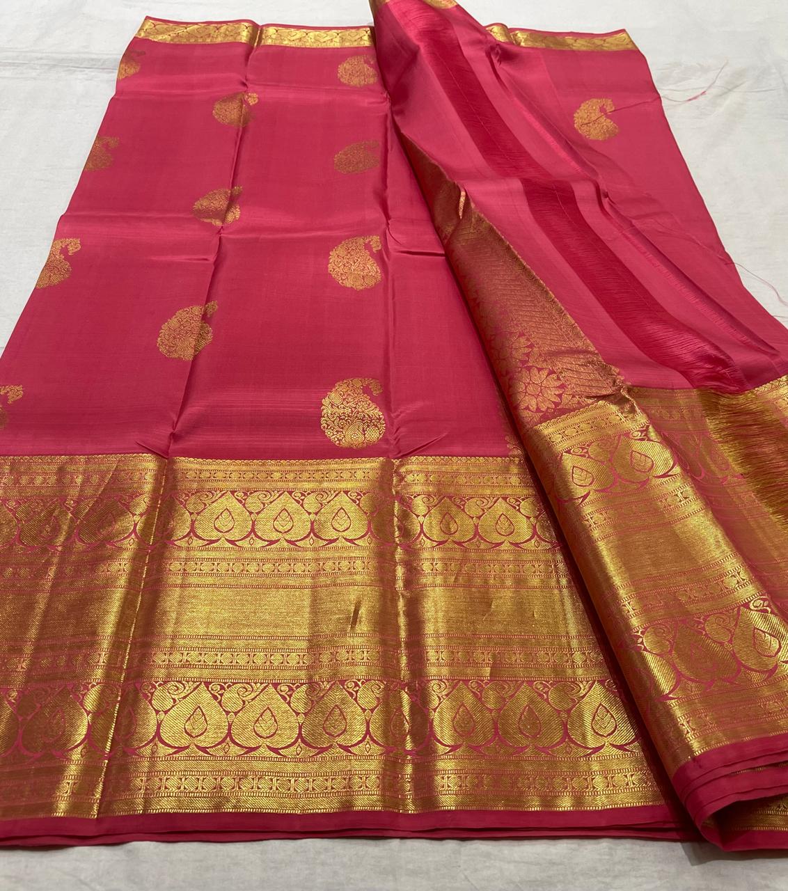 RED GOLD KANCHI SAREE