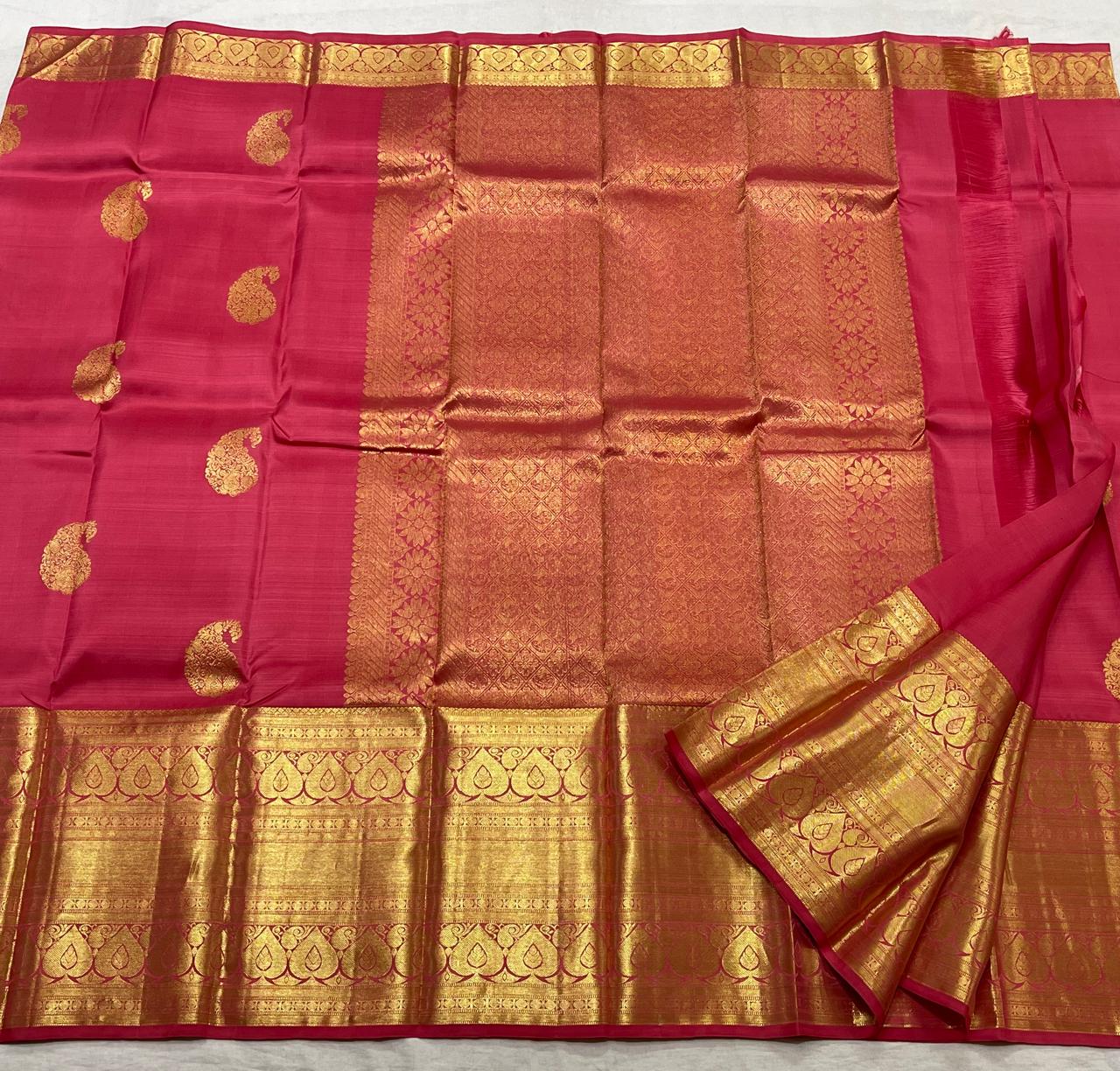 RED GOLD KANCHI SAREE