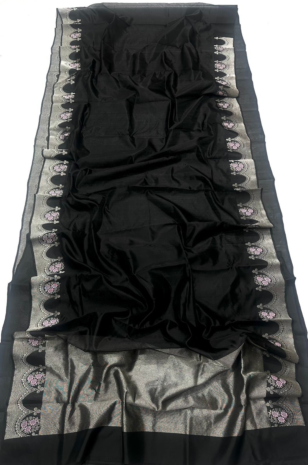 BLACKSILVER CHANDERI SAREE