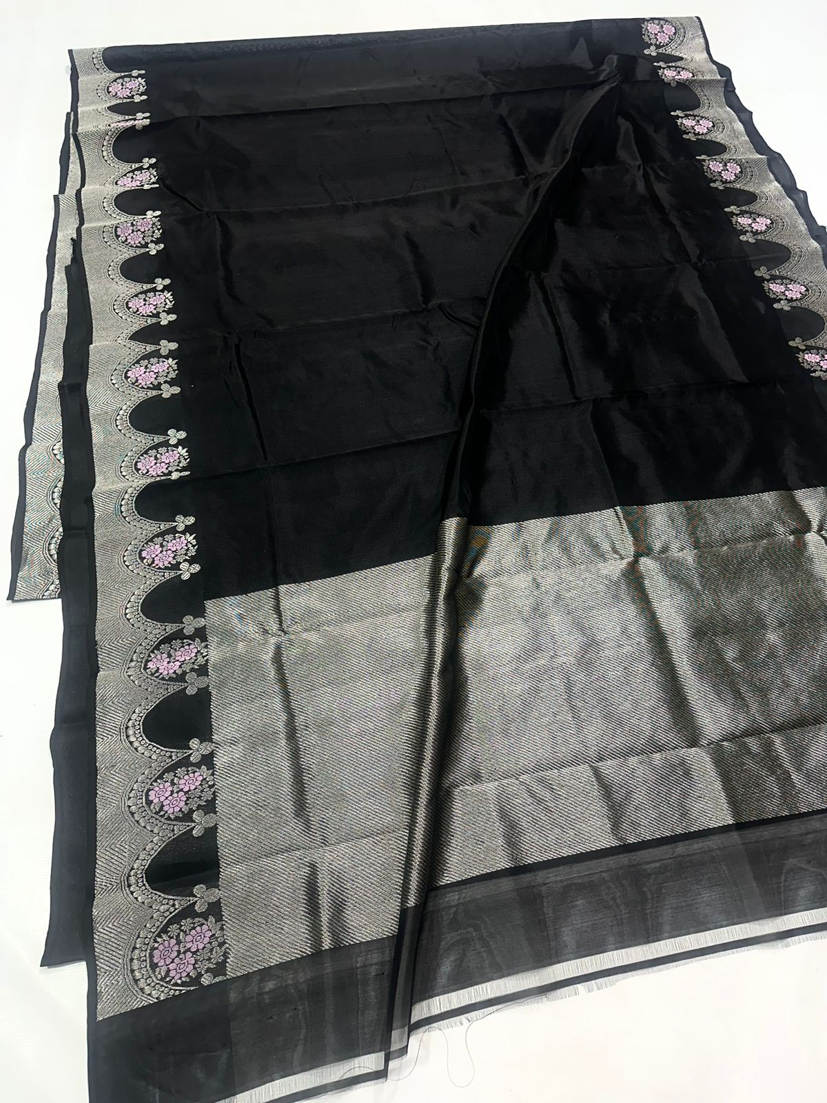 BLACKSILVER CHANDERI SAREE