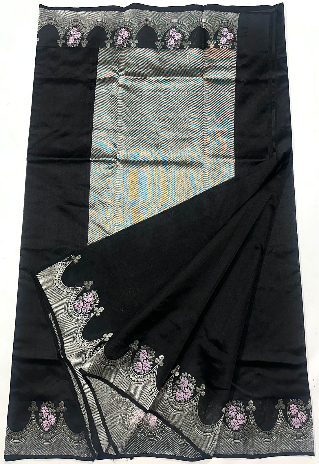 BLACKSILVER CHANDERI SAREE