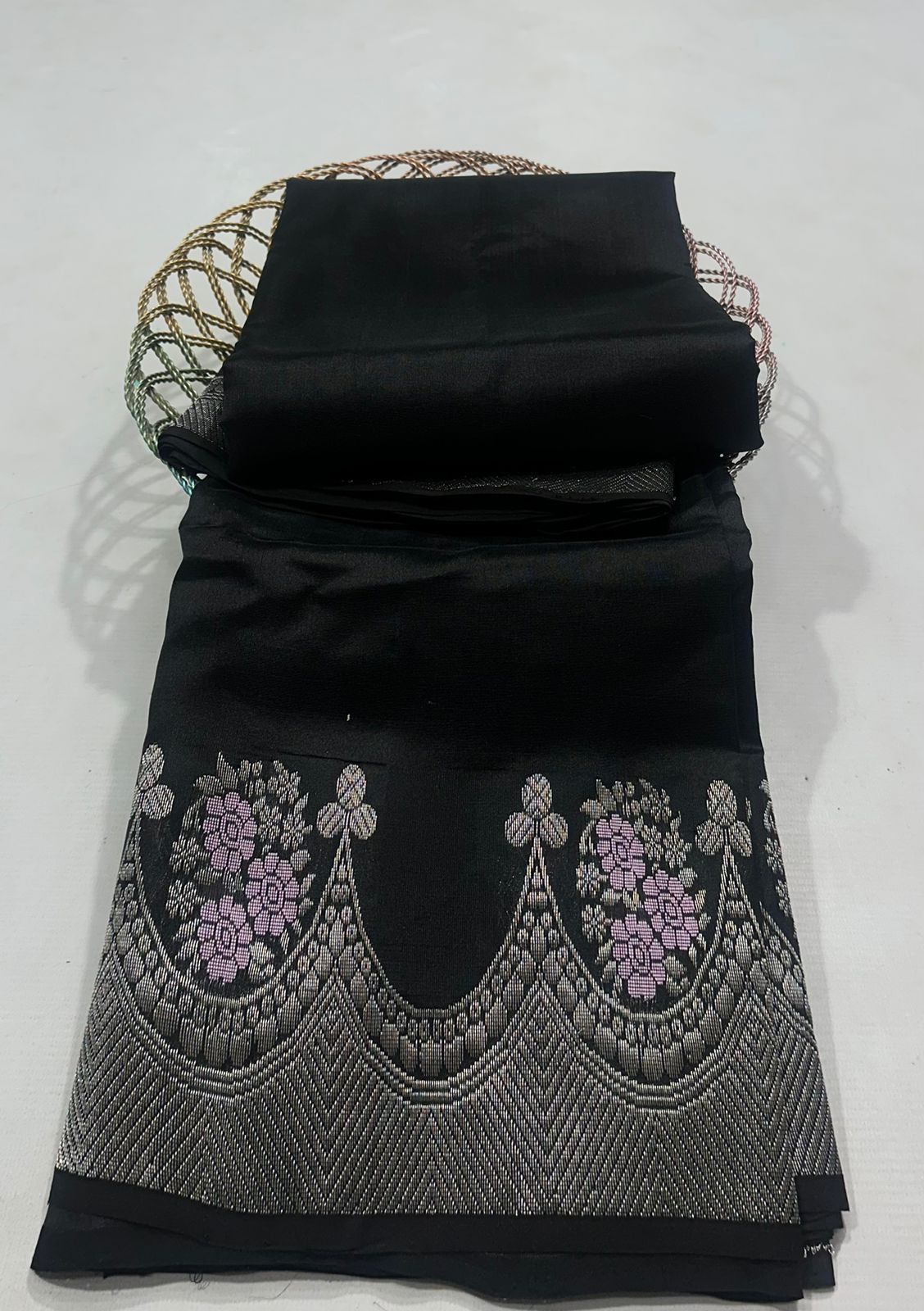 BLACKSILVER CHANDERI SAREE