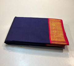 BLUE RANI PINK KANCHI SILK SAREE