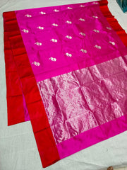 PINK/RED CHANDERI SAREE