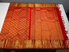 RED/GREEN KANCHI SILK SAREE