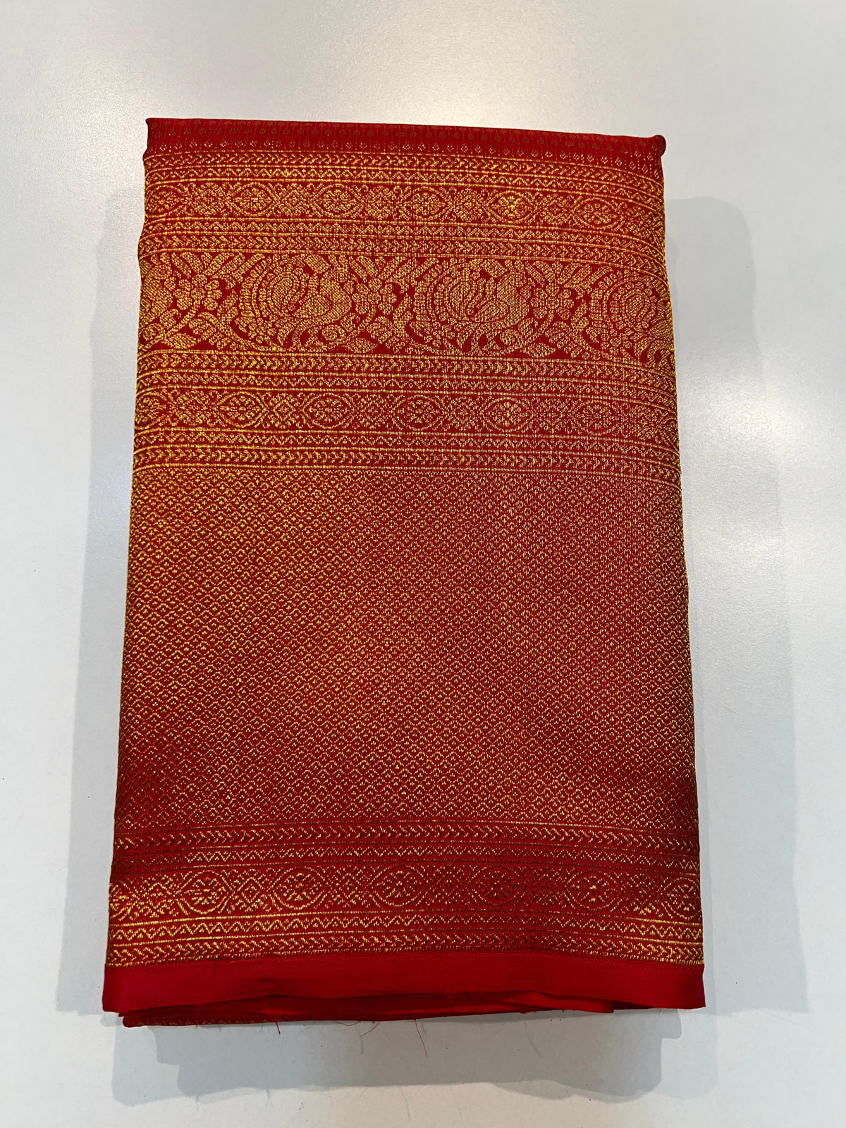 RED/GOLD KANCHI SILK SAREE