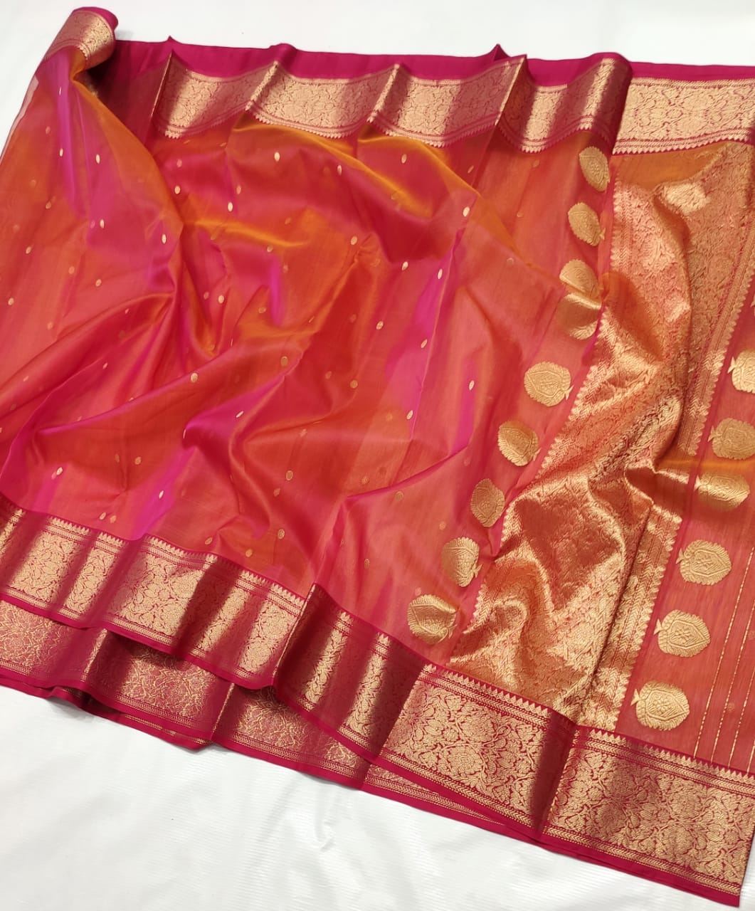 PINK CHANDERI SAREE