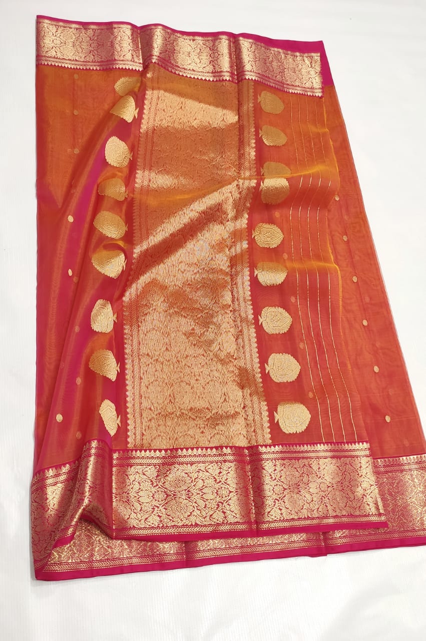 PINK CHANDERI SAREE