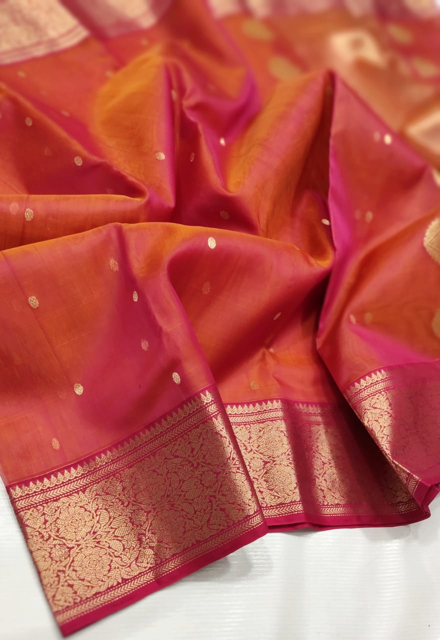 PINK CHANDERI SAREE