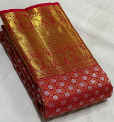 RED KANCHI SILK SAREE