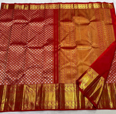 RED KANCHI SILK SAREE