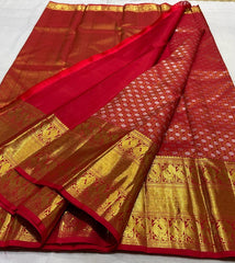 RED KANCHI SILK SAREE