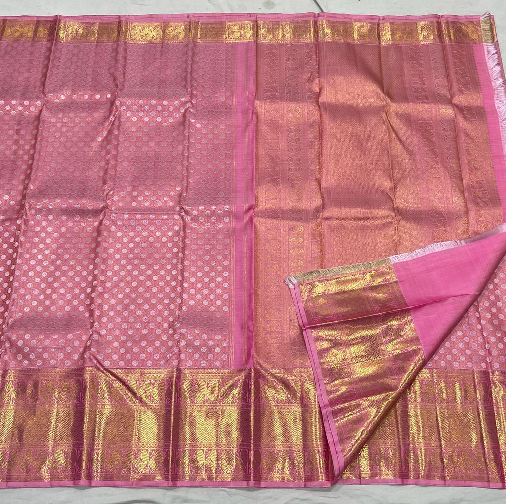 PINK KANCHI SILK SAREE