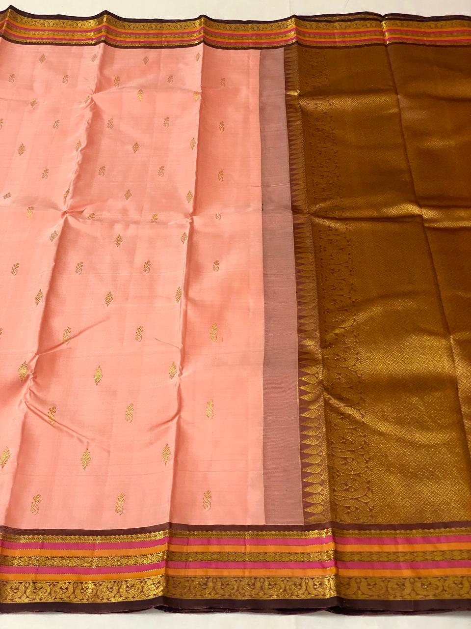 SAPOTA/BROWN KANCHI SILK SAREE