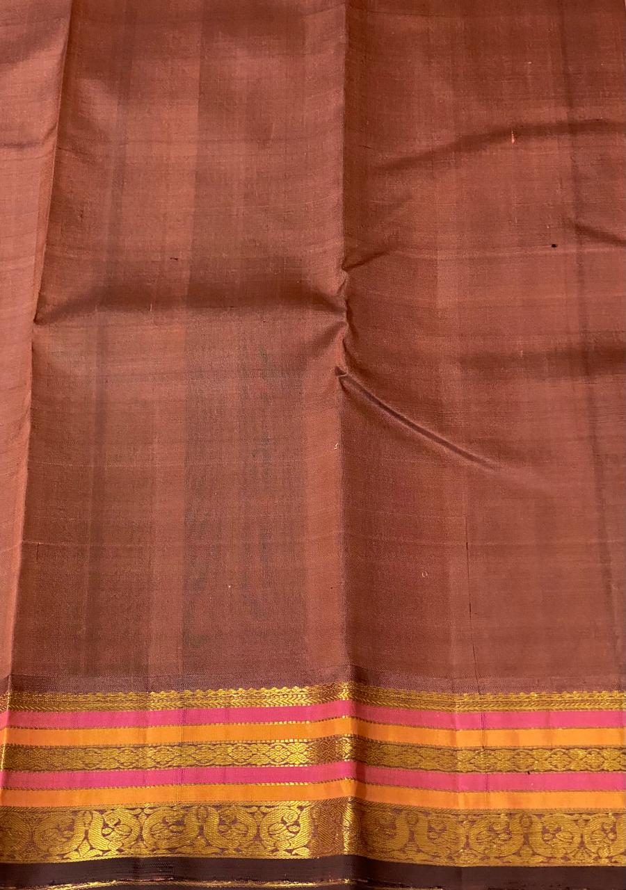 SAPOTA/BROWN KANCHI SILK SAREE