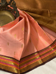 SAPOTA/BROWN KANCHI SILK SAREE