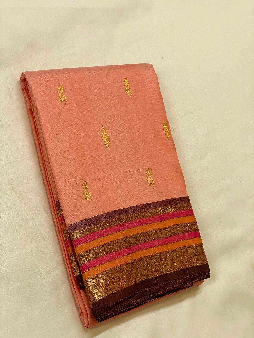 SAPOTA/BROWN KANCHI SILK SAREE