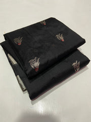 BLACK CHANDERI SAREE