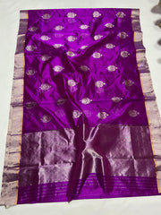 PURPLE CHANDERI SAREE