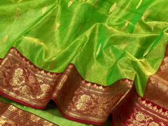 GREEN CHANDERI SAREE