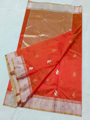 ORANGE CHANDERI SAREE