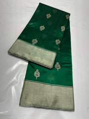 GREEN CHANDERI SAREE