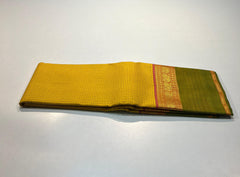 YELLOW & GREEN COLOUR COMBINATION KANCHIPURAM SILK SAREE