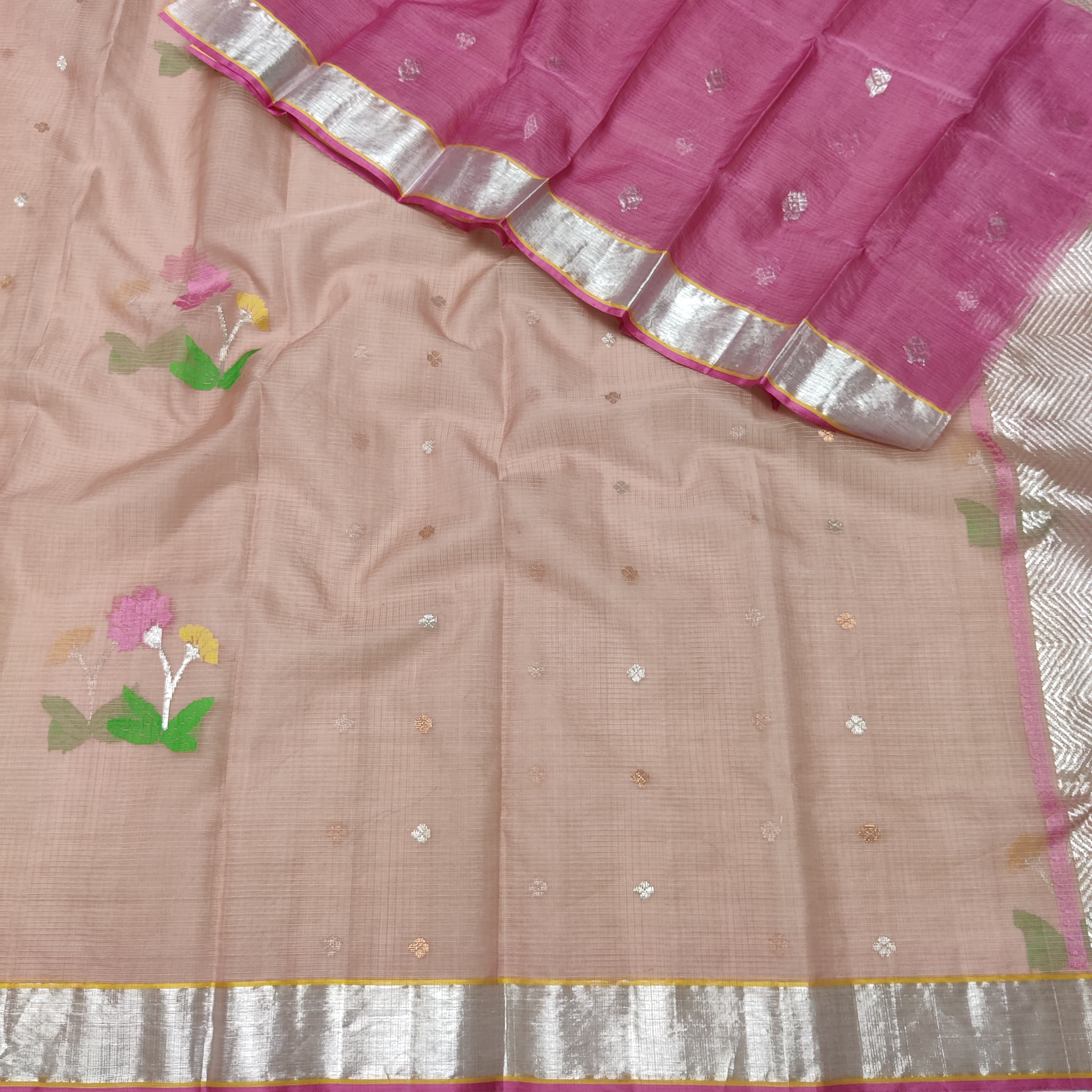 BROWN & PURPLE ZARI KOTA SAREE